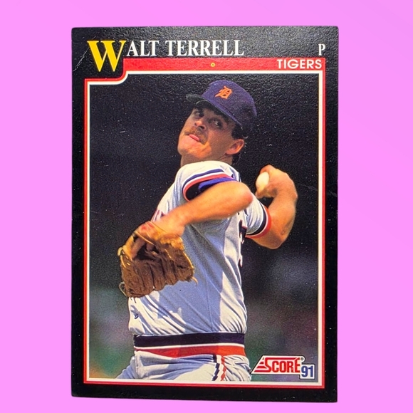 1991 Score Walt Terrell Detroit Tigers #801 Baseball Card - Picture 1 of 5